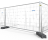 Barrière de chantier L3500mm x h2000mm avec plot et collier (à l'unité)